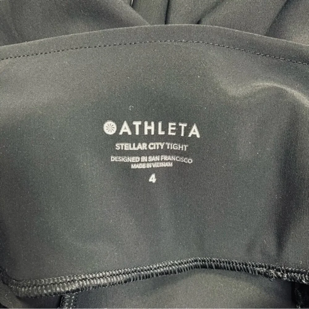Athleta Leggings Women's Size 4 US Black‎ Stellar City Tight High-Rise Eurolux